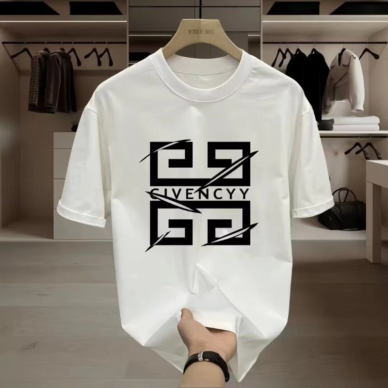 Streetwear Brand Logo Design - 2026 Herren GIVENCY Markenlogo-Print T-Shirt aus