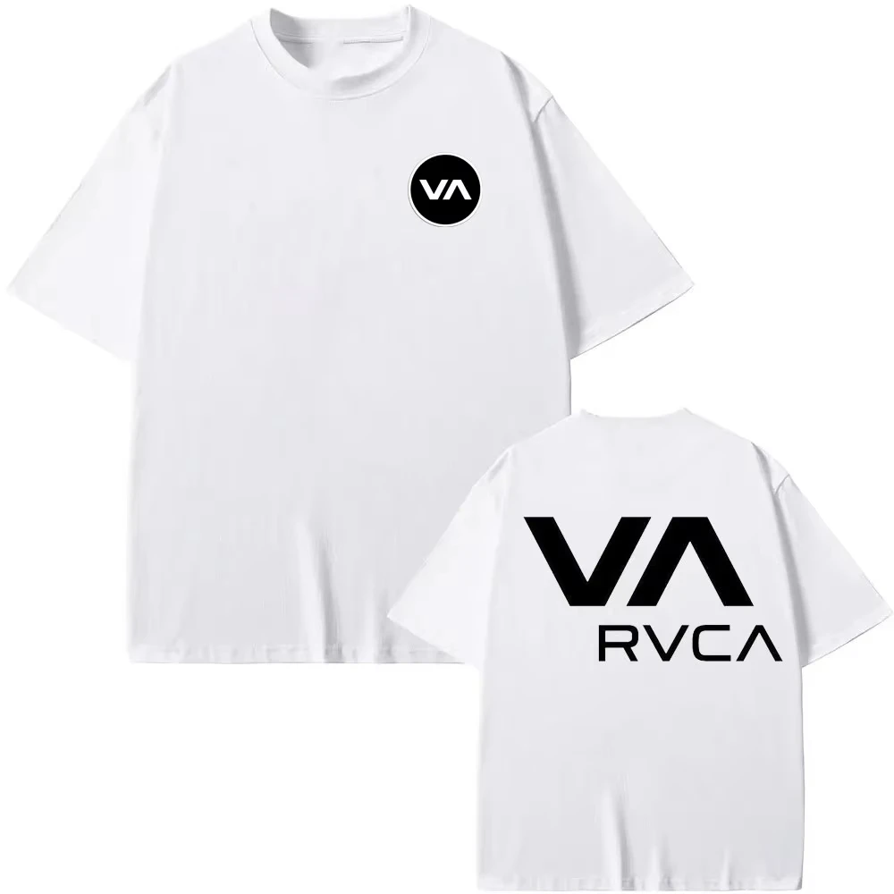 Streetwear Brand Designs - RVCA T-Shirt Schwarzes T-Shirt Sommer Baumwoll-T-Shirt